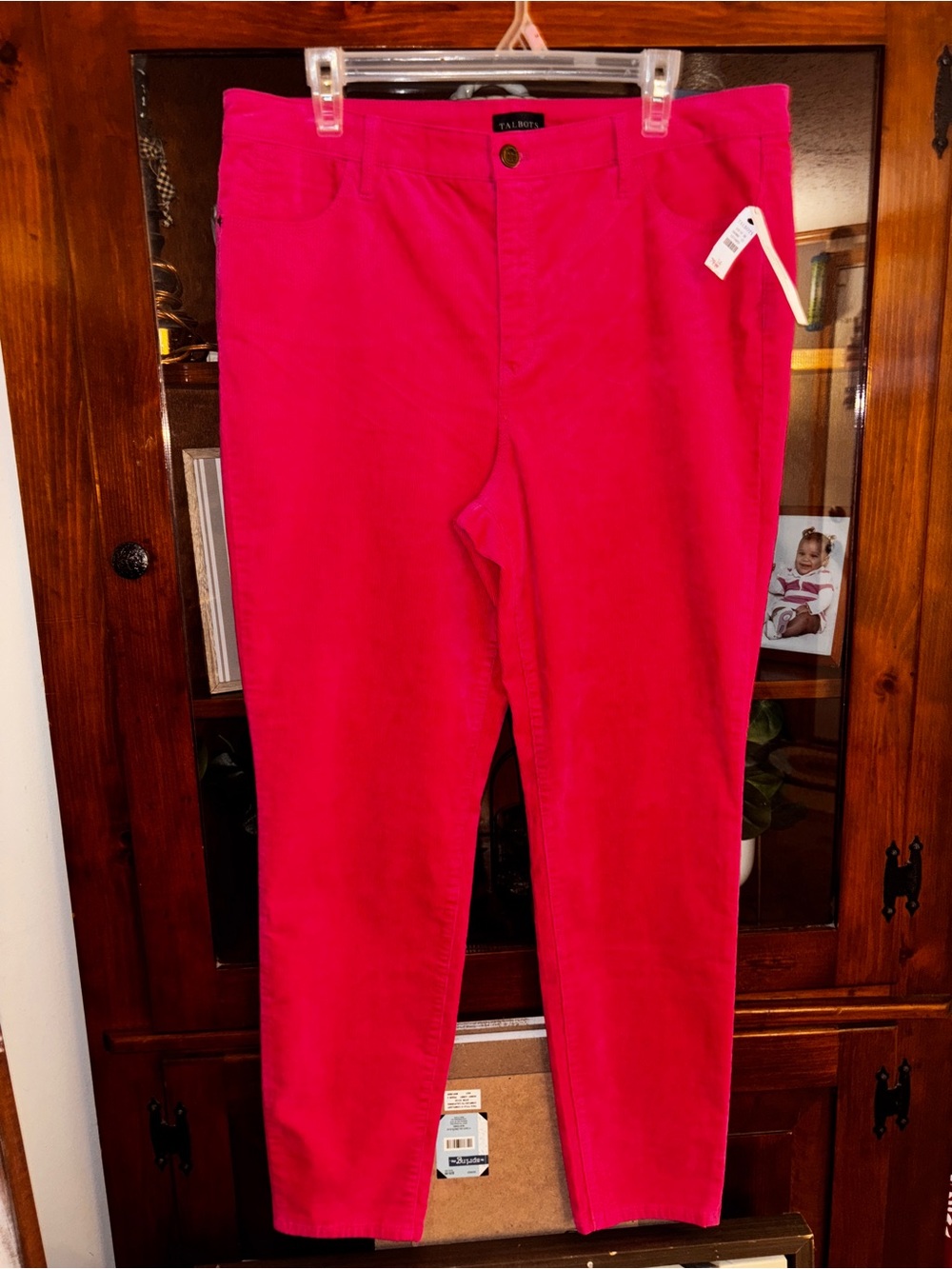 Talbots sz.14 “NEW” Hot Pink Skinny Corduroy Jegging waist:19 inseam:29